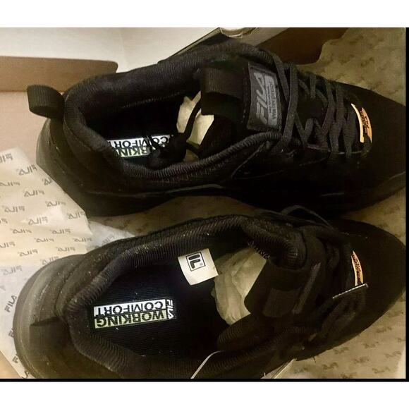 FILA MEMORY WORK Comfort Late Shift Size 11 NIB Womans Waterproof SNEAKERS Black - Picture 3 of 5